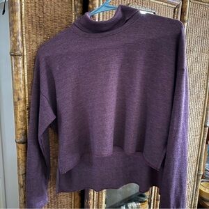 American Eagle Outfitters Plum Mock Neck Sweater Womens XXS